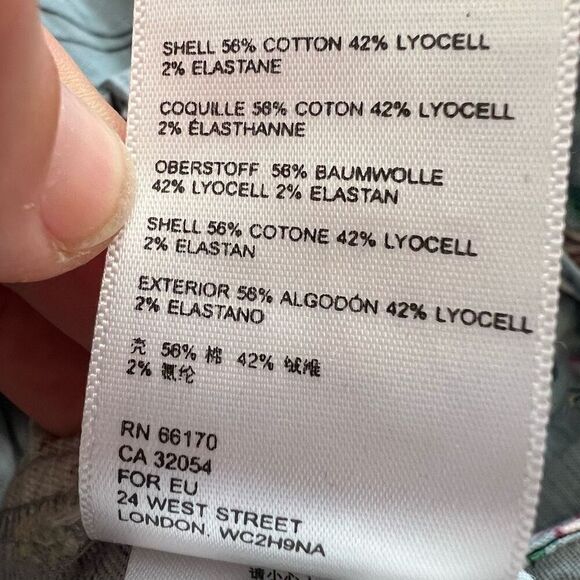 Anthropologie Victoria Floral Cargo Pants Size 4P - Picture 12 of 12